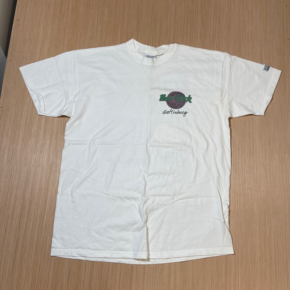 Hard Rock Cafe T-Shirt Mens XL White Gatlinburg Graphic Heavy Tee